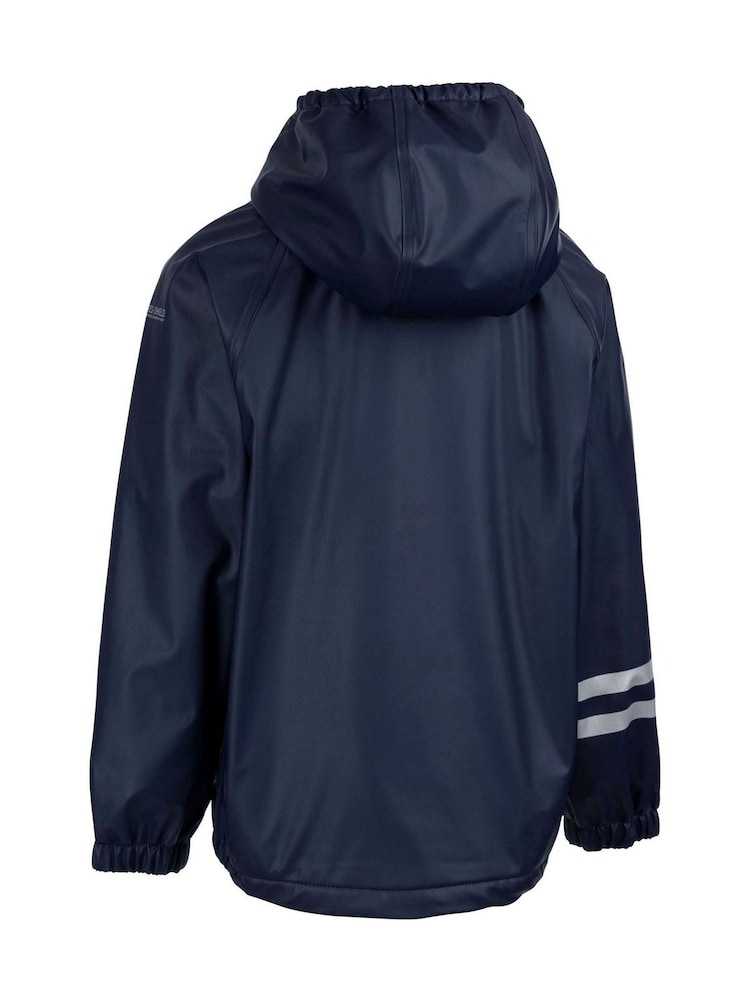 Trespass Unisex Kids Blue Daire Rainwear Jacket - Image 2 of 2