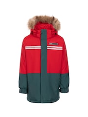 Trespass Unisex Kids Red Laytone Rainwear Jacket - Image 1 of 2