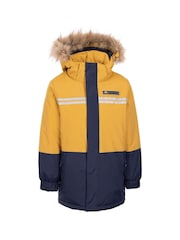 Trespass Unisex Kids Yellow Laytone Rainwear Jacket - Image 1 of 2