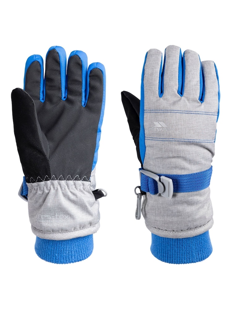 Trespass Kids Blue Quinny Gloves - Image 1 of 2 Trespass Kids Blue Quinny Gloves - Image 1 of 2