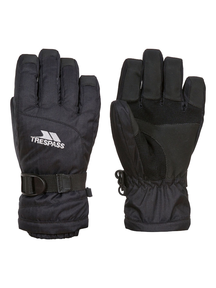Trespass Unisex Kids Simms Black Gloves - Image 1 of 1