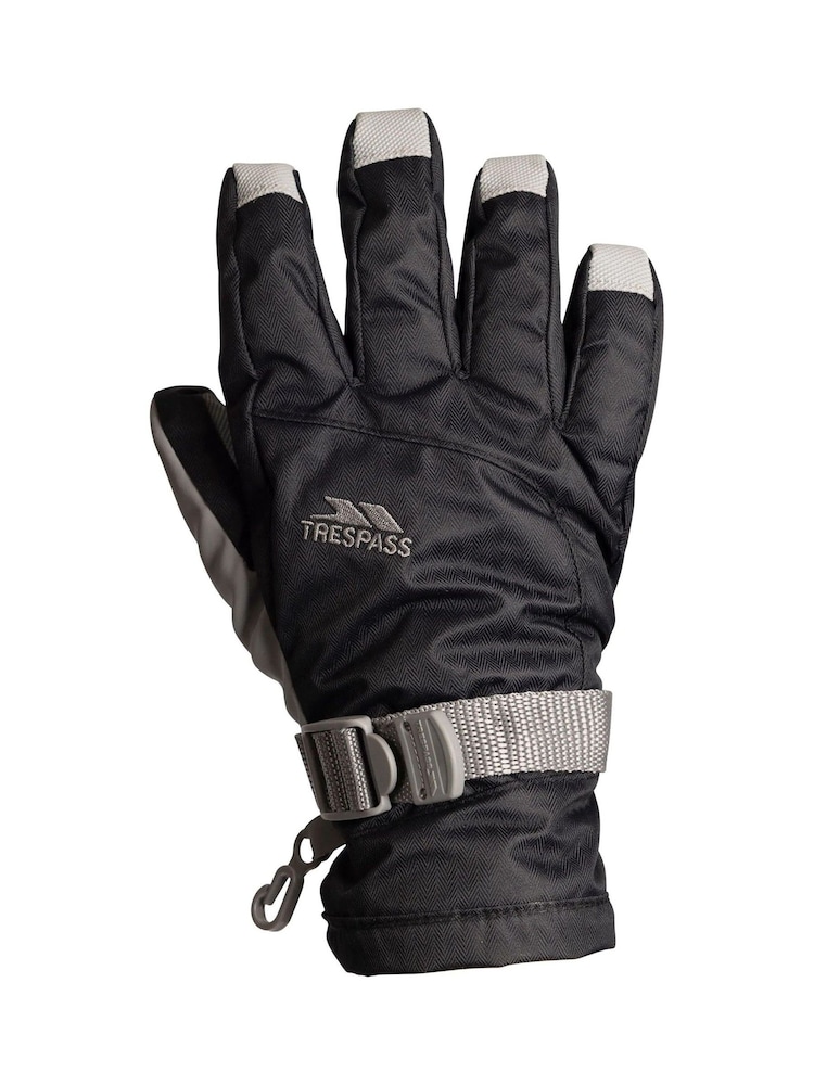 أسود ـ قفازات Simms للأطفال من الجنسين من Trespass - صورة 2 من 7
