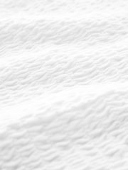 White Shirred Asymmetric Sleeveless Top - Image 7 of 7