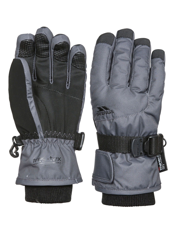 Trespass Kids Grey Winter Ergon II Gloves - Image 1 of 1