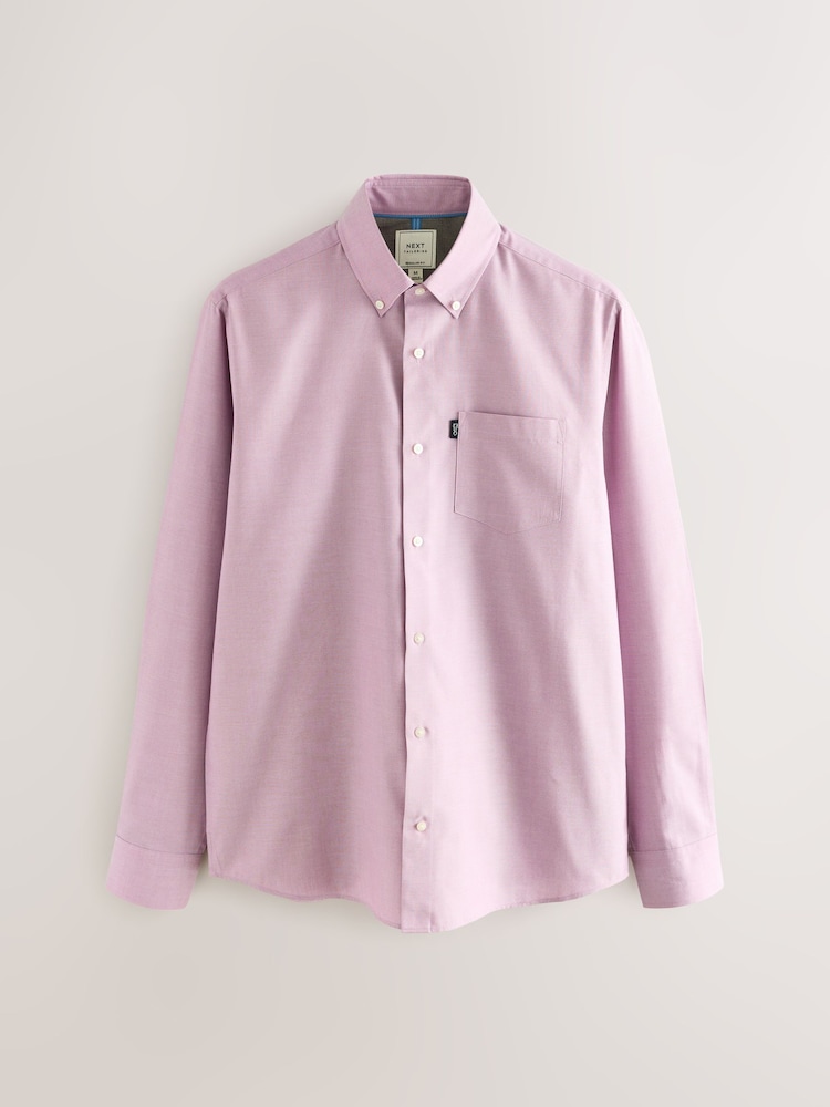 Dusky Pink Regular Fit Button Down Easy Iron Oxford Shirt - Image 1 of 3