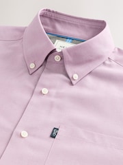 Dusky Pink Regular Fit Button Down Easy Iron Oxford Shirt - Image 2 of 3