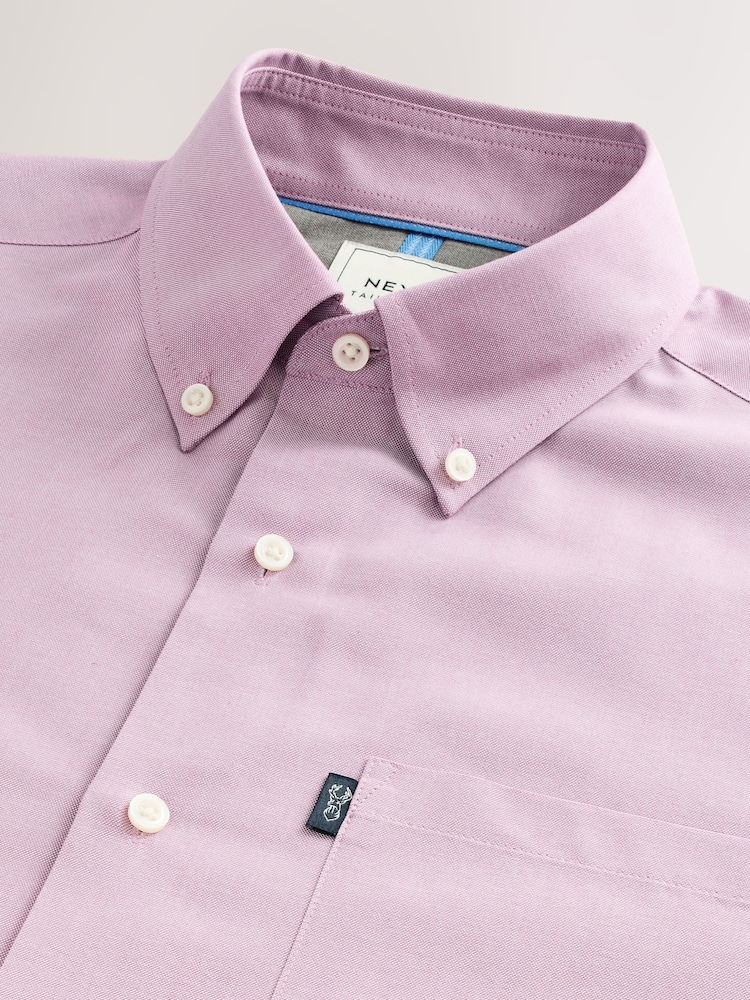 Dusky Pink Regular Fit Button Down Easy Iron Oxford Shirt - Image 2 of 3