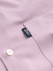 Dusky Pink Regular Fit Button Down Easy Iron Oxford Shirt - Image 3 of 3