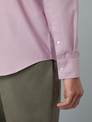 Dusky Pink Regular Fit Button Down Easy Iron Oxford Shirt - Image 4 of 8