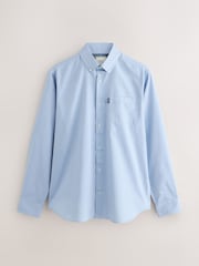 Light Blue Regular Fit Button Down Easy Iron Oxford Shirt - Image 1 of 3