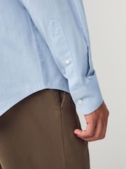 Light Blue Regular Fit Button Down Easy Iron Oxford Shirt - Image 4 of 7