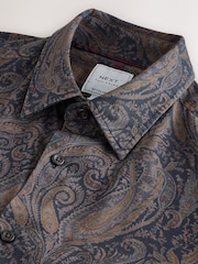 Purple Paisley Regular Fit Long Sleeve Print Shirt - Image 2 of 3