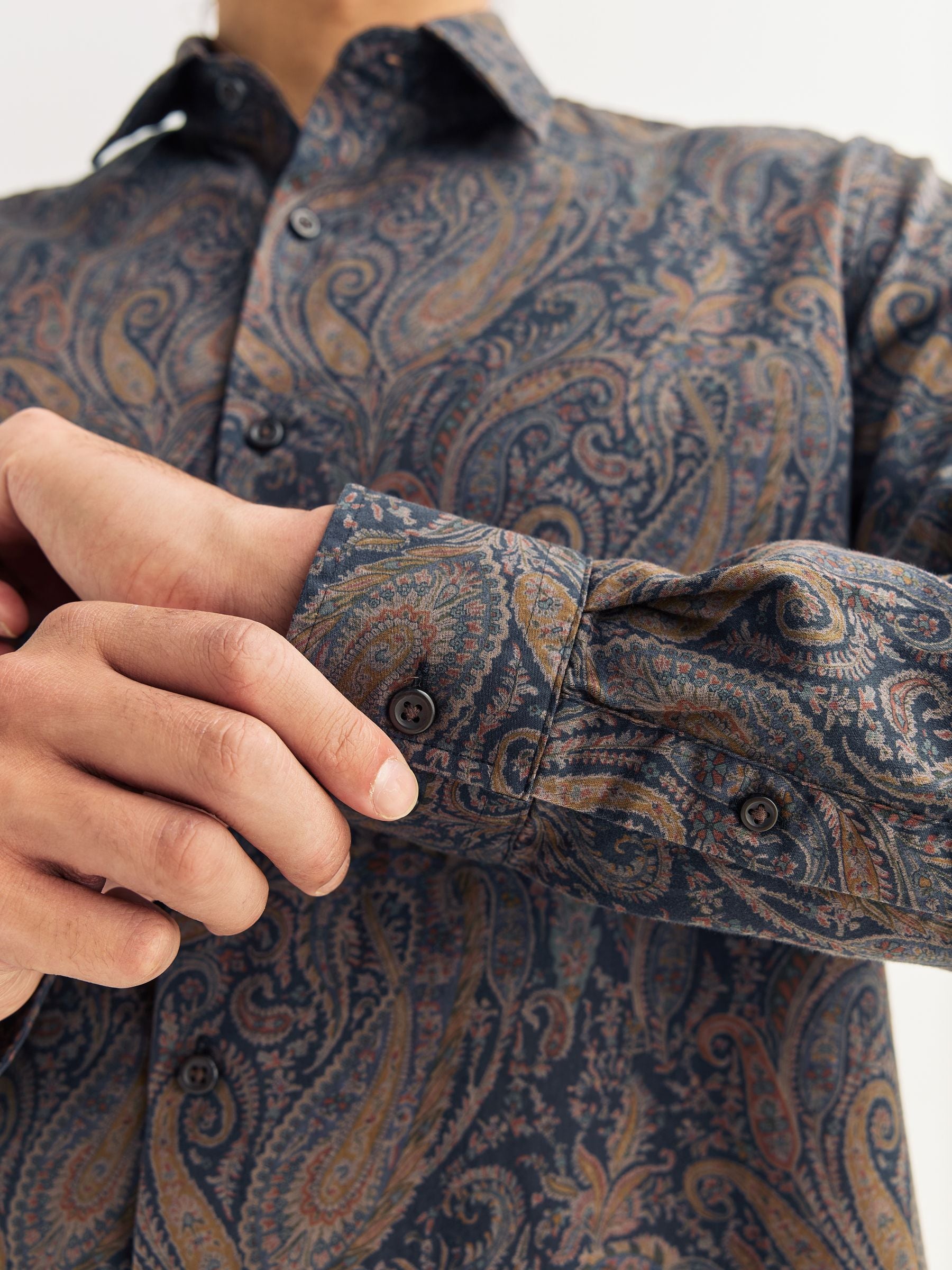 Buy Purple Paisley Regular Fit Long Sleeve Shirt from Next USA