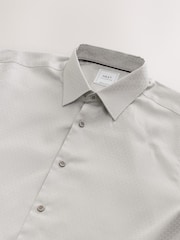 Neutral Monogram Regular Fit Geometric Print Long Sleeve Smart Shirt - Image 6 of 7