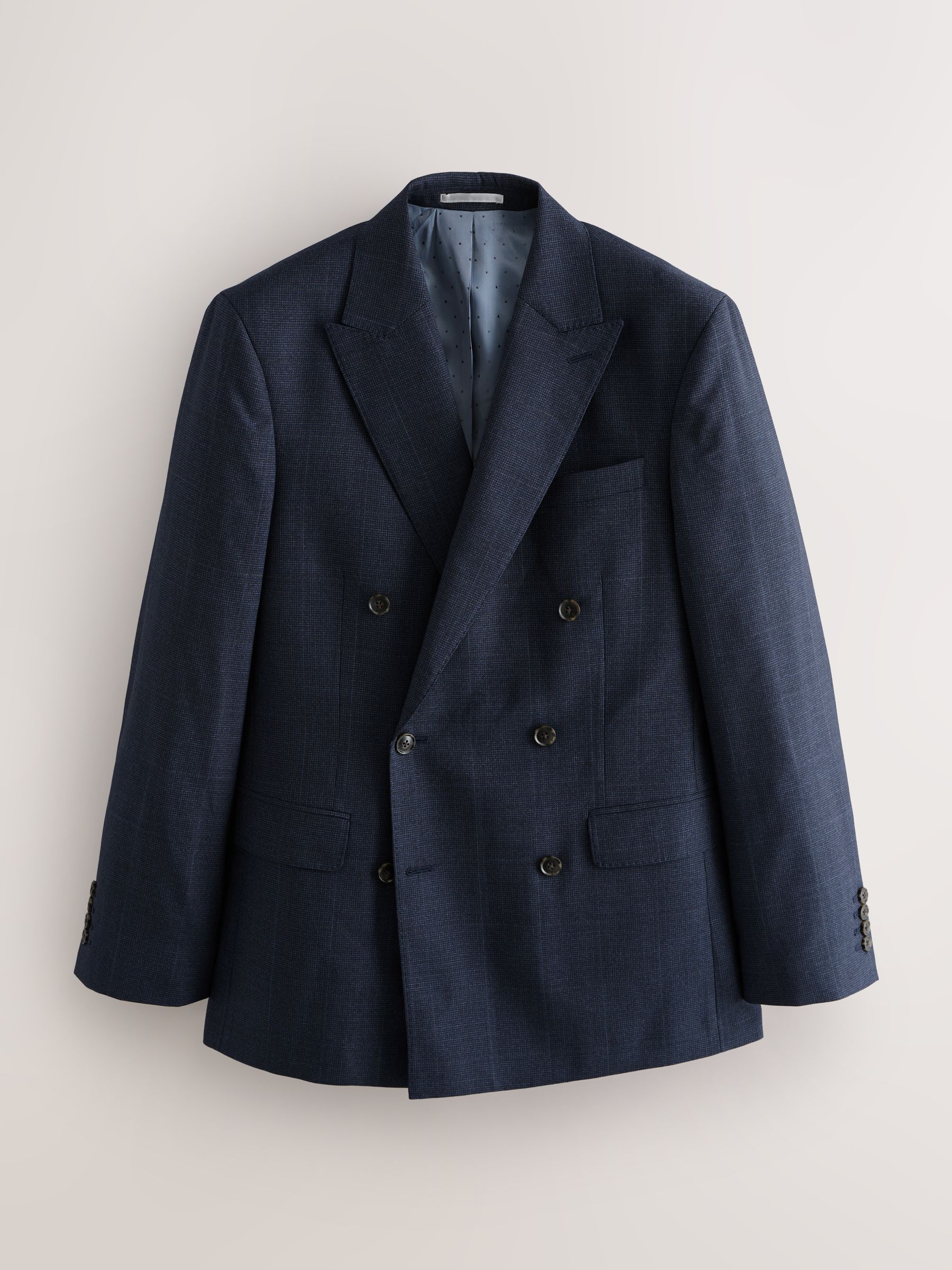 Buy Navy Blue Signature Marzotto 100% Italian Wool Slim Fit Double