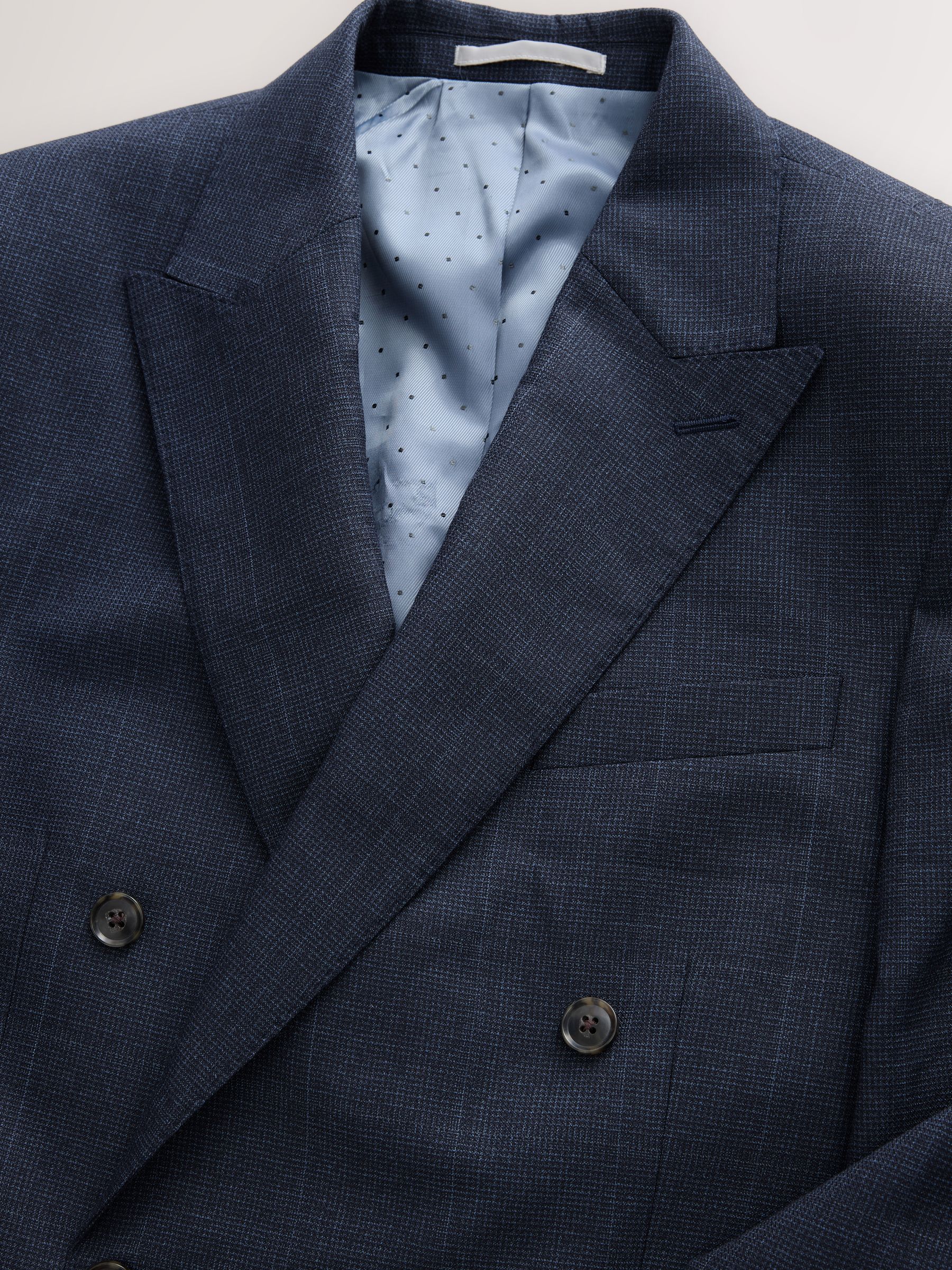 Buy Navy Blue Signature Marzotto 100% Italian Wool Slim Fit Double