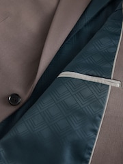 Light Brown Regular Fit Motionflex Stretch Suit Jacket - Image 6 of 8