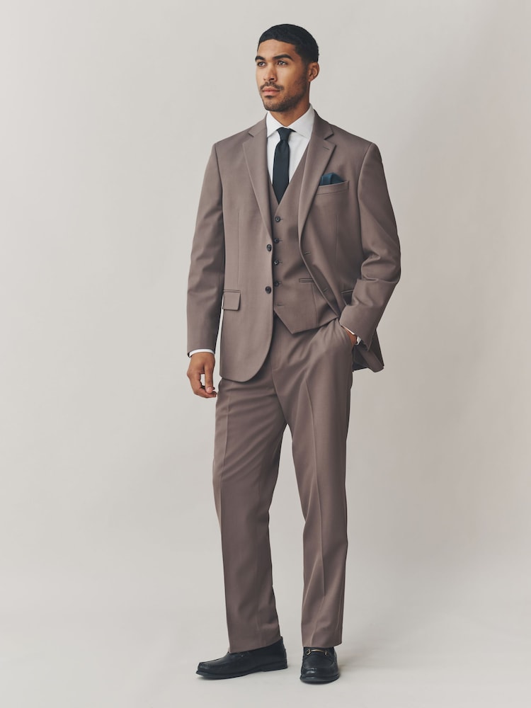 Light Brown Regular Fit Motionflex Stretch Waistcoat - Image 2 of 8