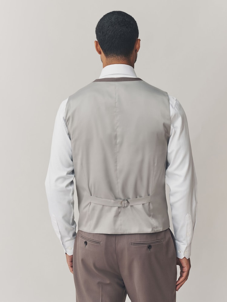 Light Brown Regular Fit Motionflex Stretch Waistcoat - Image 3 of 8