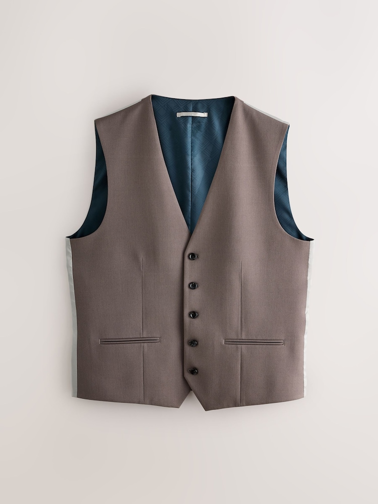 Light Brown Regular Fit Motionflex Stretch Waistcoat - Image 5 of 8