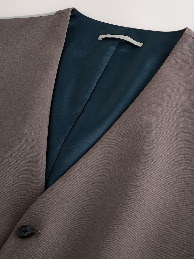 Light Brown Regular Fit Motionflex Stretch Waistcoat - Image 6 of 8