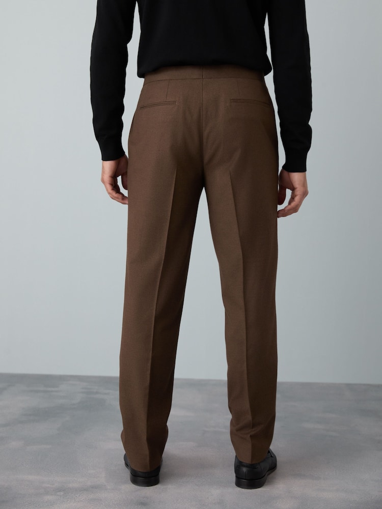 Maro - Croială slim fit Flannel Pantaloni de costum - Image 3 of 6