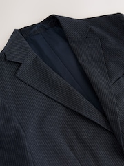 Azul marino - Slim Fit Seersucker Stripe Suit Jacket - Imagen 11 de 13