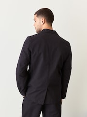 Azul marino - Slim Fit Seersucker Stripe Suit Jacket - Imagen 4 de 13