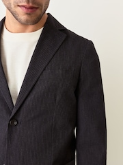 Azul marino - Slim Fit Seersucker Stripe Suit Jacket - Imagen 6 de 13
