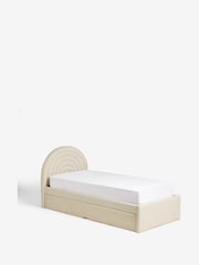 Soft Cosy Boucle Ivory Kids Rainbow Upholstered Trundle Bed - Image 6 of 8