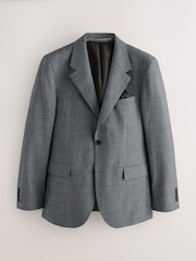 Grey Tailored Fit Wool Blend Suit Jacket - Image 5 of 10