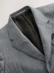 Grey Tailored Fit Wool Blend Suit Jacket - Image 7 of 10