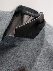 Grey Tailored Fit Wool Blend Suit Jacket - Image 8 of 10