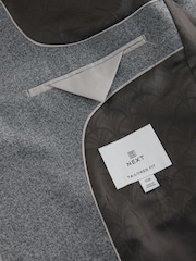 Grey Tailored Fit Wool Blend Suit Jacket - Image 9 of 10