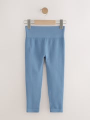 Blue Seamless Ribbed High Waist Leggings (3-16yrs) - Image 1 of 4