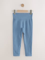 Blue Seamless Ribbed High Waist Leggings (3-16yrs) - Image 2 of 4