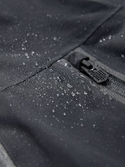 Black/Grey Waterproof Fleece Hooded Lined Jacket (3-17yrs) - Image 10 of 10
