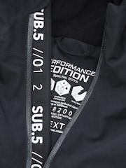 Black/Grey Waterproof Fleece Hooded Lined Jacket (3-17yrs) - Image 7 of 10