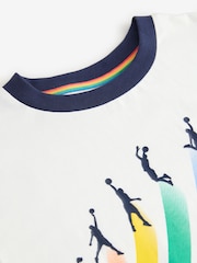Little Bird by Jools Oliver Red Rainbow Raglan Short Sleeve T-Shirt - Image 7 of 9
