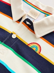 Little Bird by Jools Oliver Multi Striped Polo Collar Sweatshirt - Image 10 of 10