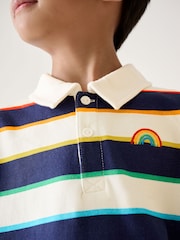 Little Bird by Jools Oliver Multi Striped Polo Collar Sweatshirt - Image 5 of 10