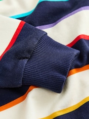 Little Bird by Jools Oliver Multi Striped Polo Collar Sweatshirt - Image 8 of 10