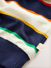 Little Bird by Jools Oliver Multi Striped Polo Collar Sweatshirt - Image 9 of 10