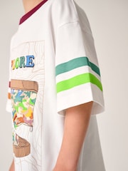 Little Bird by Jools Oliver White Oversized Rainbow Short Sleeve 100% Cotton T-Shirt - Image 6 of 12