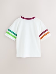 Little Bird by Jools Oliver White Oversized Rainbow Short Sleeve 100% Cotton T-Shirt - Image 9 of 12