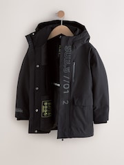 Schwarz/Grau - Waterproof Parka Coat (3-17yrs) - Bild 2 von 7
