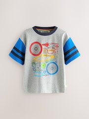 Little Bird by Jools Oliver Grey Oversized Rainbow Short Sleeve 100% Cotton T-Shirt - Image 10 of 14