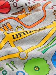 Little Bird by Jools Oliver Grey Oversized Rainbow Short Sleeve 100% Cotton T-Shirt - Image 12 of 14