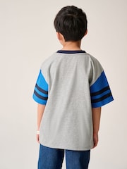 Little Bird by Jools Oliver Grey Oversized Rainbow Short Sleeve 100% Cotton T-Shirt - Image 5 of 14