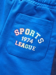 Little Bird by Jools Oliver Blue Rainbow Sports League Sweatshirt and Shorts Set - Image 7 of 8